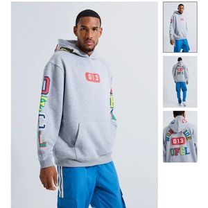 Varsity Applique hoodie, Boohooman